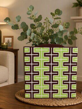 One of a kind hand painted Jonathan Adler designed decorative ceramic/porcelain